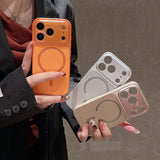 Leather matte magnetic case for iPhone