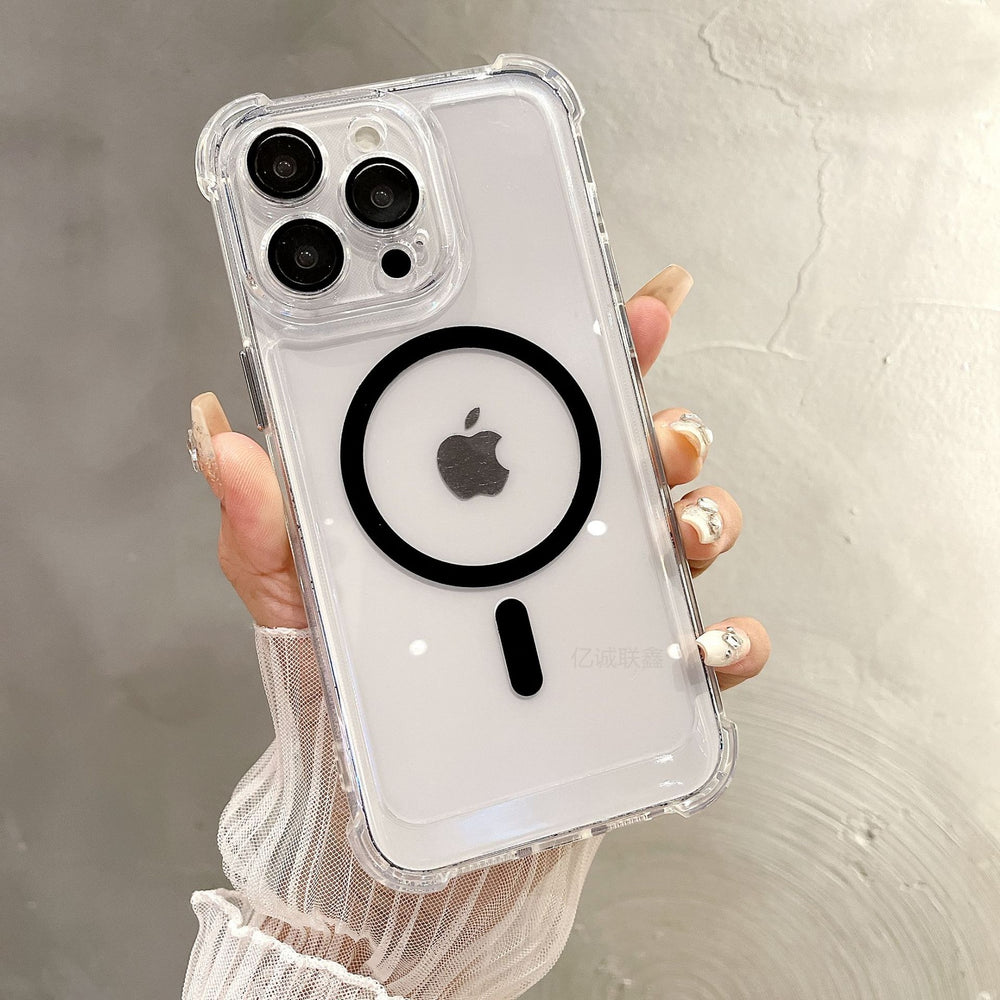 Anti-drop and high-transparency magnetic suction case for iPhone