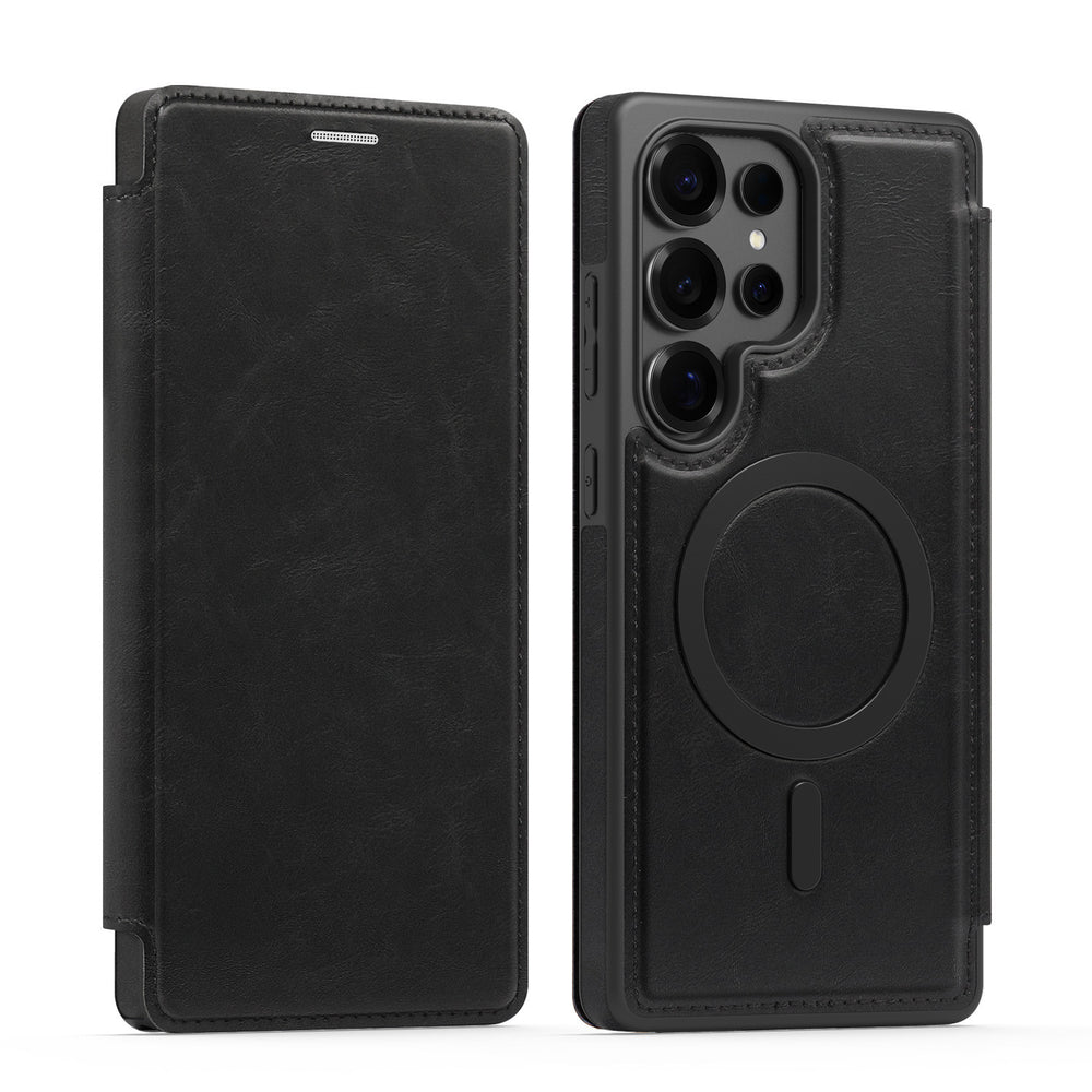 RFID Magsafe Magnetic Flip Wallet Case for Samsung