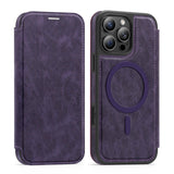RFID Magsafe Magnetic Flip Wallet Case for iPhone