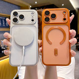 Matte magnetic plated case for iPhone