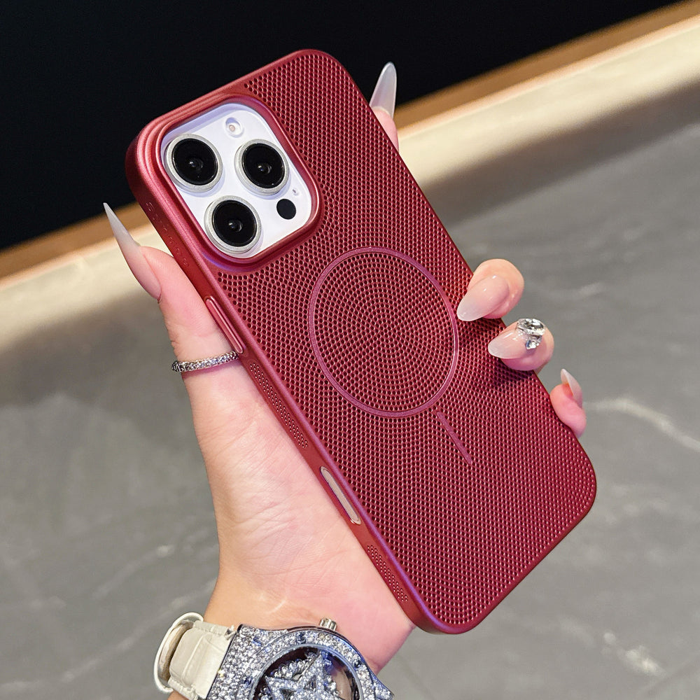 Electroplating metal paint mesh dissipation case For iphone