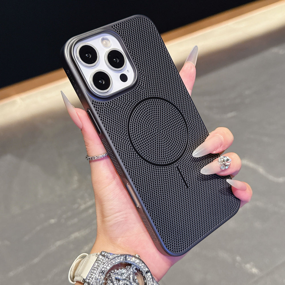 Electroplating metal paint mesh dissipation case For iphone