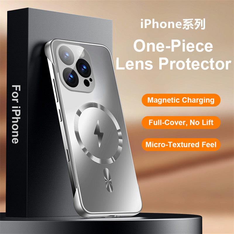 Dazzling Magnetic Borderless Frosted Phone Case for iPhone