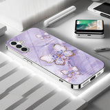 Electroplated silver butterfly case for Samsung
