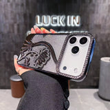 Sparkling Sand Butterfly Water Diamond Sparkling Powder Case for iPhone