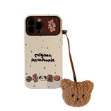 Cute little bear lanyard case for iPhone