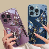 3D Bling Diamond Butterfly Glossy Case for iPhone