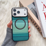 Contrast-Color Textured Magsafe Magnetic Case for iPhone