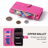 Zipper Card Slot Crossbody Wallet Case for Samsung