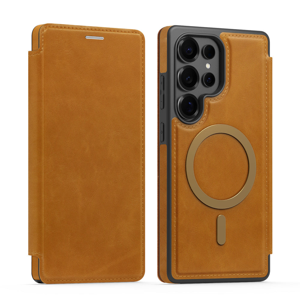 RFID Magsafe Magnetic Flip Wallet Case for Samsung