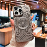 Ice-feel hollow heat dissipation frosted case For iPhone
