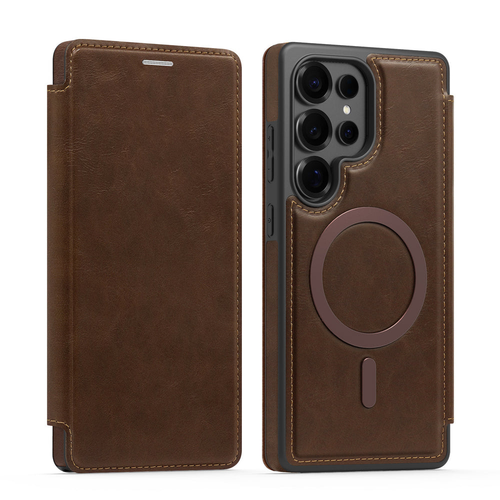 RFID Magsafe Magnetic Flip Wallet Case for Samsung