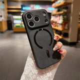 Denim-Textured Shockproof Magnetic Case for iPhone