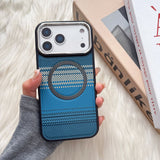 Contrast-Color Textured Magsafe Magnetic Case for iPhone