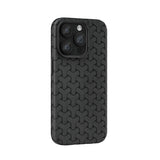 Leather texture wear-resistant dogtooth pattern case for iPhone