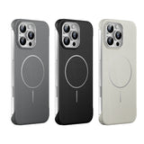 Ultra-thin magnetic borderless leather case for iPhone