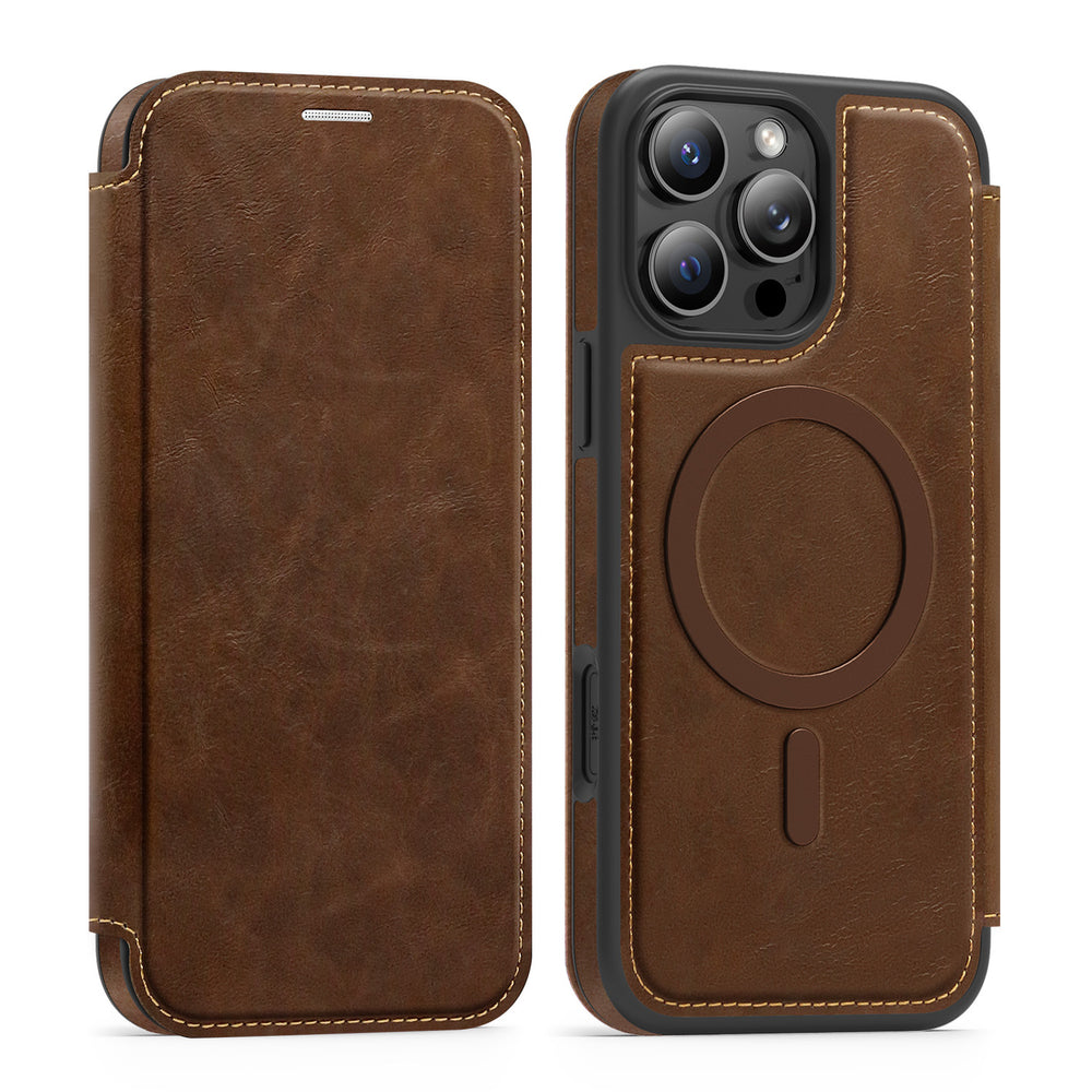 RFID Magsafe Magnetic Flip Wallet Case for iPhone