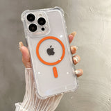 Anti-drop and high-transparency magnetic suction case for iPhone