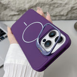 magnetic skin-friendly frosted lens holder case for iPhone
