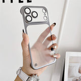 Borderless ultra-thin frosted electroplated case for iPhone