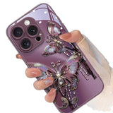 3D Bling Diamond Butterfly Glossy Case for iPhone