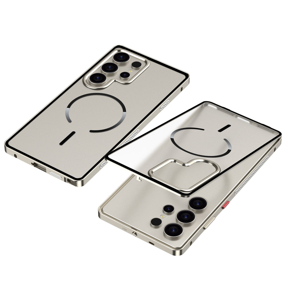 Metal frame frosted back panel magnetic case For sansumg