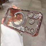 Diamond Magsafe magnetic electroplating case For iPhone
