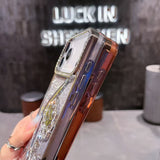 Sparkling Sand Butterfly Water Diamond Sparkling Powder Case for iPhone