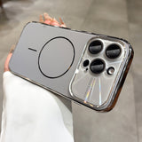 Laser lens large window frosted case For iPhone