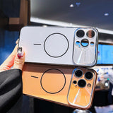Laser lens large window frosted case For iPhone