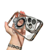 Dual-Bracket High-Transparency With Lens Film Case For iPhone