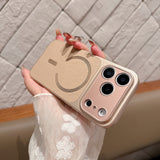 Leather matte magnetic case for iPhone