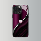Heart-shaped tempered glass case for iPhone