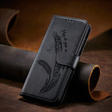 Wheat Ear Embossed Flip Wallet Case for Samsung