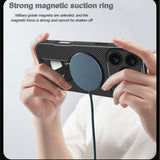 Magsafe magnetic bracket carbon fiber case for iPhone
