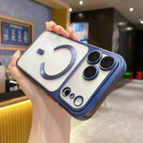 Matte magnetic plated case for iPhone