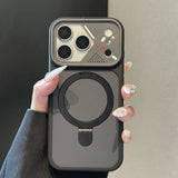 Frosted-Finish Magnetic Stand Case for iPhone