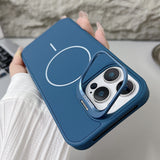 magnetic skin-friendly frosted lens holder case for iPhone