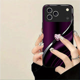 Silk Texture Dimond Glass Case for iPhone