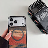 Contrast-Color Textured Magsafe Magnetic Case for iPhone