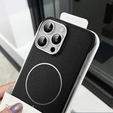 Ultra-thin magnetic borderless leather case for iPhone