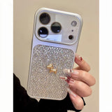 New luxury glitter large-window case for iPhone