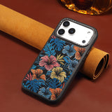 Embroidered style magnetic case for iPhone