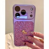 New luxury glitter large-window case for iPhone