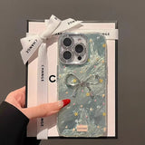 3D Bowknot Floral Phone Case For iphone