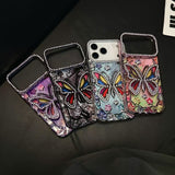 Electroplated rhinestone butterfly case for iPhone