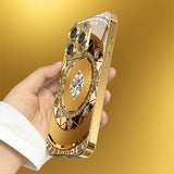 Diamond-Encrusted Compass Electroplated Case for iPhone