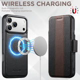 Magsafe magnetic 2-in-1 flip wallet case For iPhone