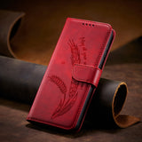Wheat Ear Embossed Flip Wallet Case for Samsung
